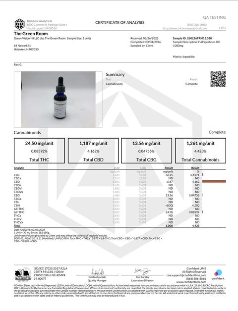 Full Spectrum Tincture - 1000mg