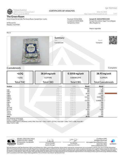 Blue Raspberry Lollipops