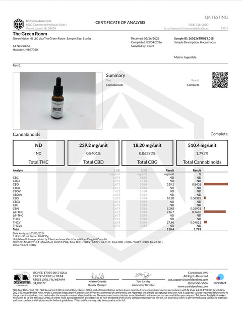 Hocus Focus Tincture