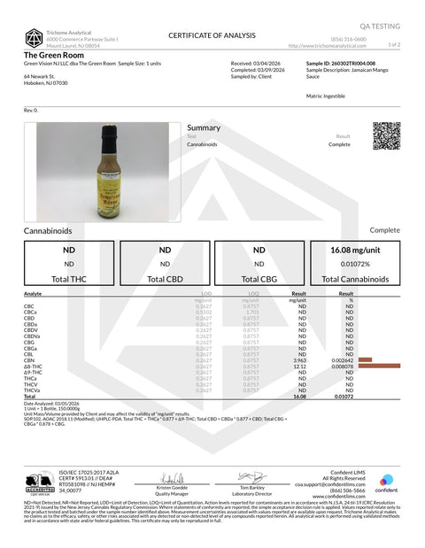 Jamaican Mango Sauce